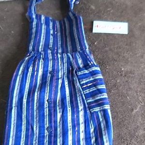 Multi blue striped toddler sundress